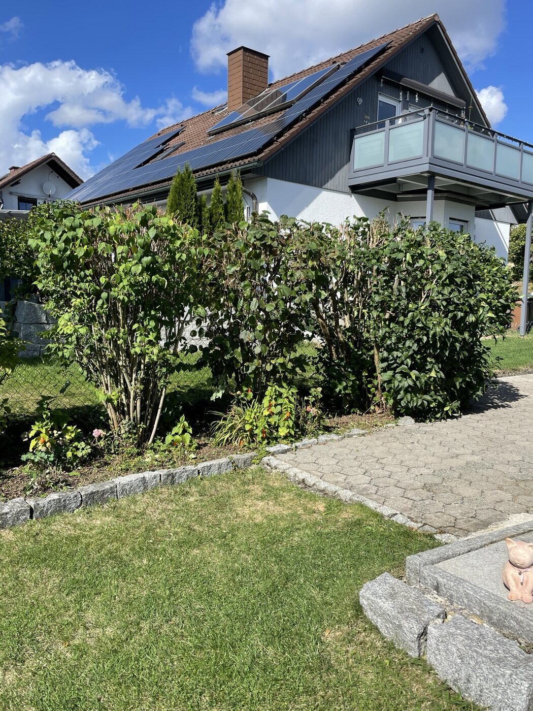 Sauber zurückgeschnittene Hecke nach der Pflege